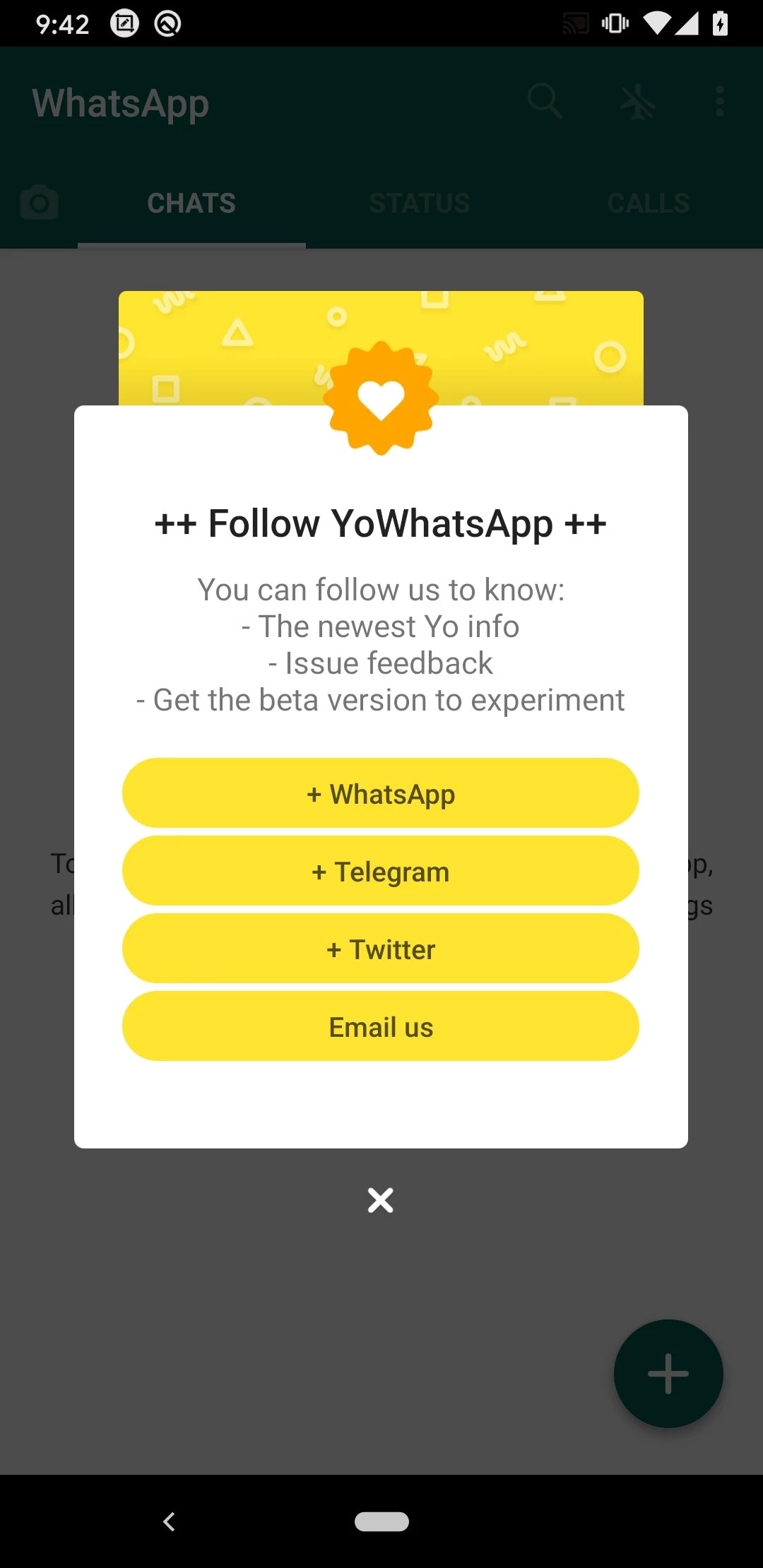 YOWhatsApp (YoWA) — zrzut ekranu 1